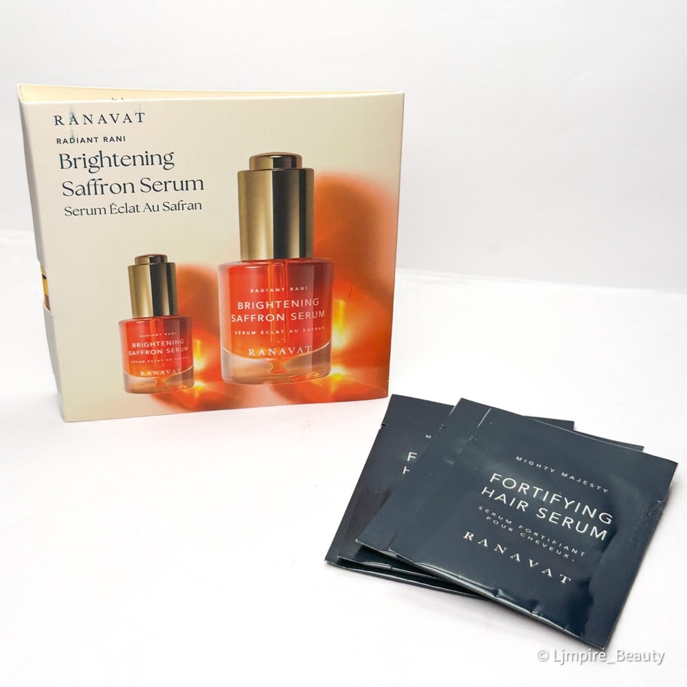 🆕 RANAVAT Radiant Rani Brightening Saffron Serum & Mighty Majesty Hair Serum Set